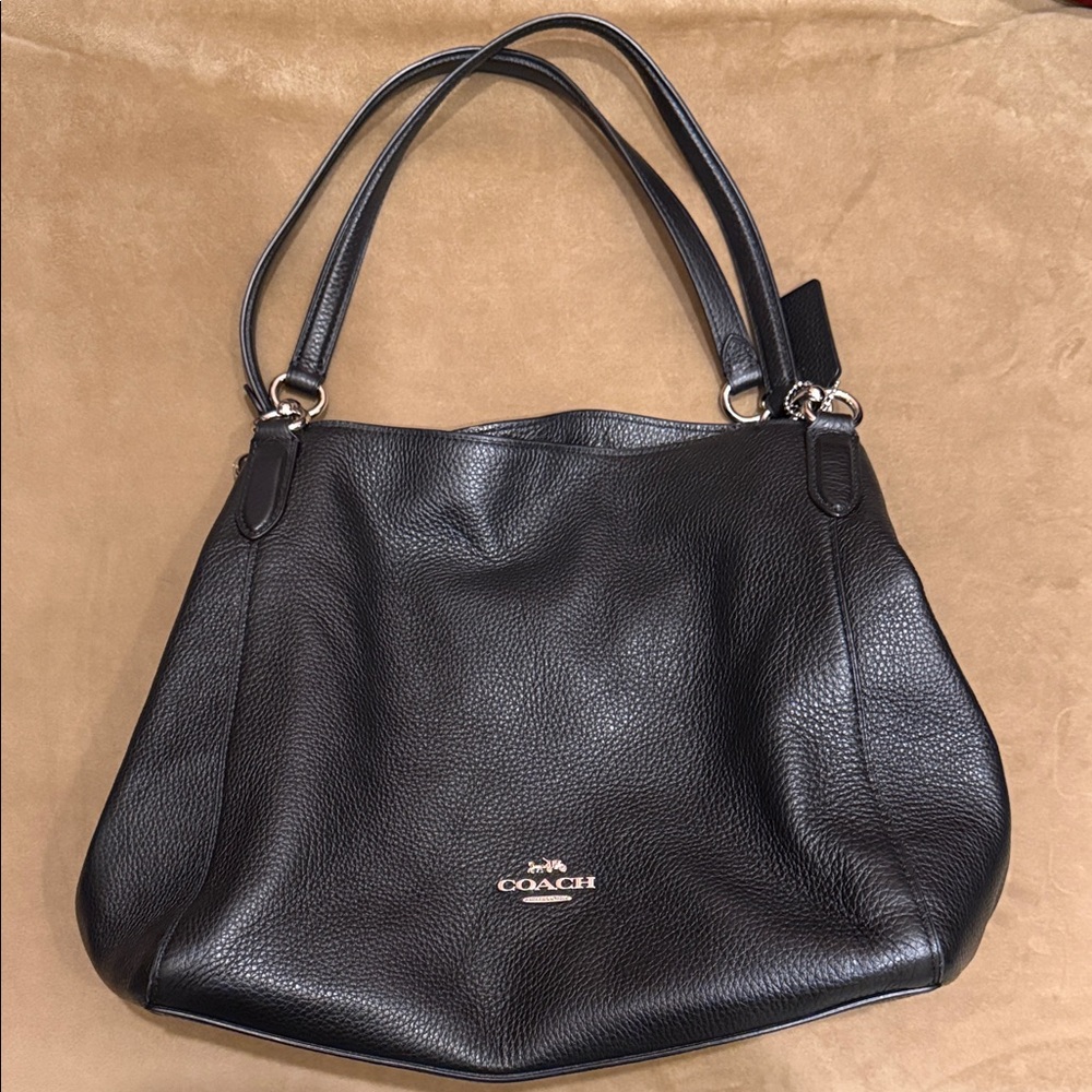 Coach Black Leather Shoulder Bag